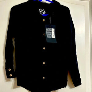 Chaser black soft button up dress shirt